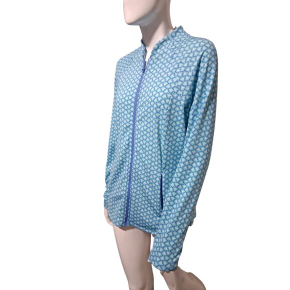 Sigrid Olsen Golf Tennis Active Geometric Zip Jacket UPF 50 Women's size Medium - Picture 5 of 11